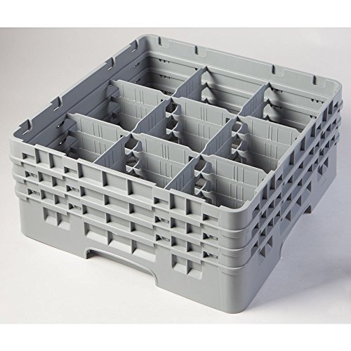 Camrack Glass Rack, W/3 Extenders, Full Size, 9 Compartments, 5-7/8'' Max. Dia., 6-7/8'' Max. (3 Pieces/Unit)