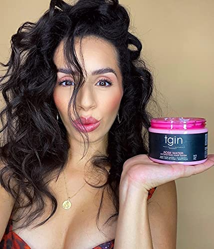 Tgin Rose Water Hydrating Hair Mask For Natural Hair - Curls - Waves - Low Porosity Hair - Fine Hair 12Oz #TOP4