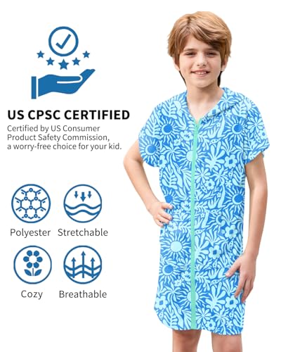 Image of BesserBay Boys Girls Swim Cover Up Terry Cloth Swimwear