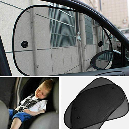 Moly Magnolia MOLY MAGNOLIA-ZHEYANG 2 Pack Universal Car Window Shade, Cling Sunshade - Sun, Glare And Uv Rays Protection For Your Child - Baby Side Window Car Sun Shades thumb #5
