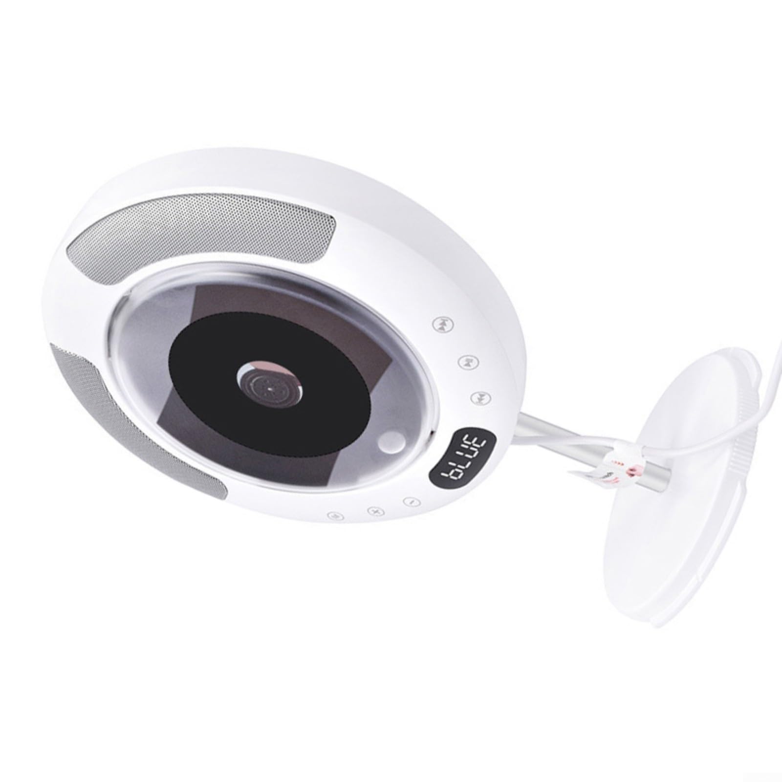 Lettore CD portatile con suono surround 5.1, radio FM compatibile, supporta CD-R MP3 WMA, per Compact Home Audio Bundle Bianco