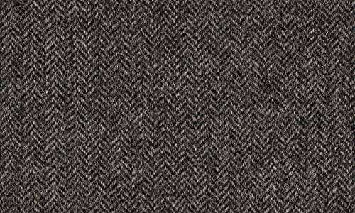 Laine Shetland pure à chevrons noire drap haut de gamme 145x50cm