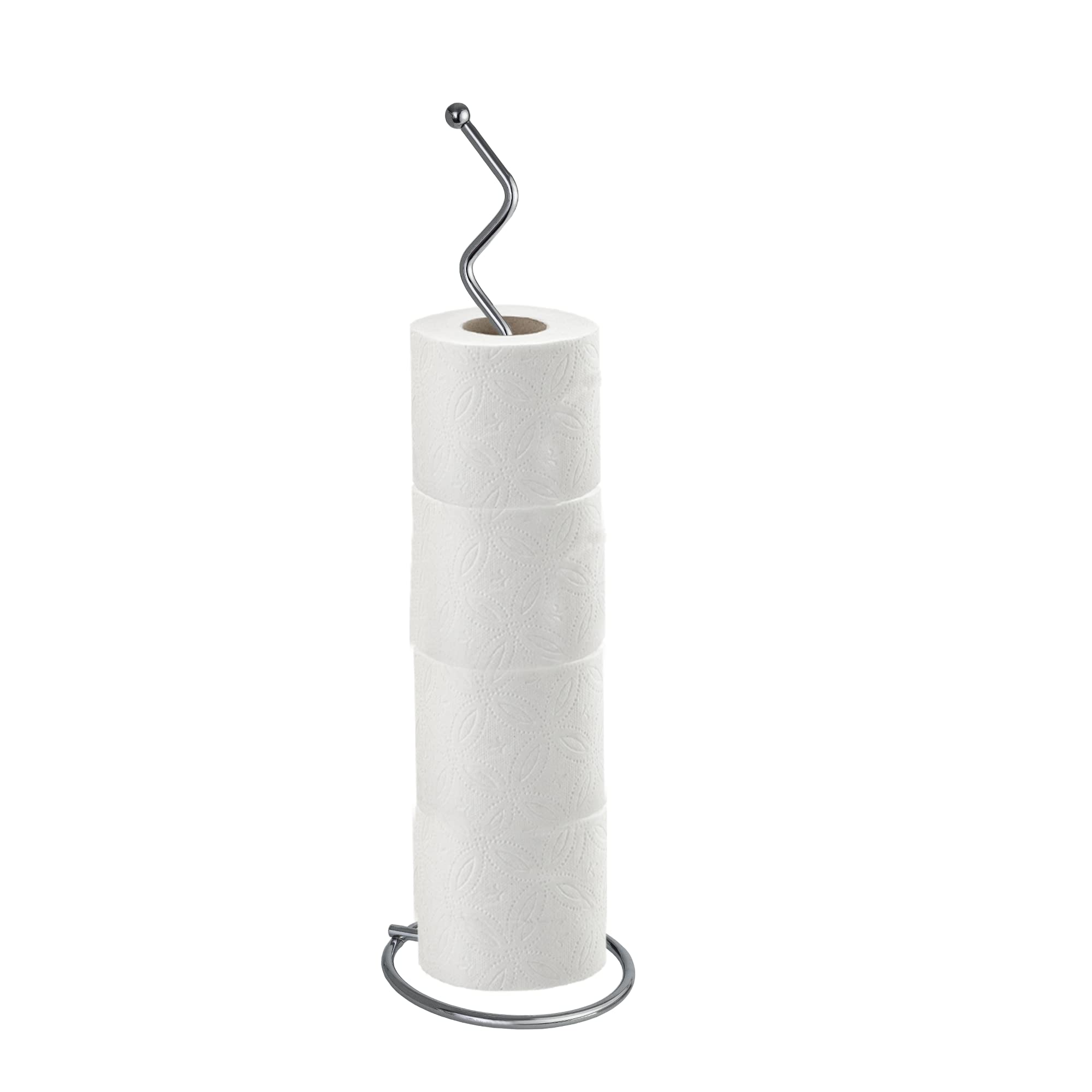 Blue Canyon Squiggly Chrome Effect Toilet Roll Holder