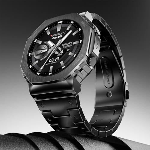 Fire-Boltt Obsidian 33.5mm (1.32 inch) AMOLED Display, Stainless Steel Design, 466 * 466 px Resolution, Bluetooth Calling, Multiple Sports Modes, Health Mode, IP67, Weather Updates