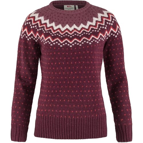 Fjällräven Damen Övik Strickpullover, Dark Garnet, XL EU