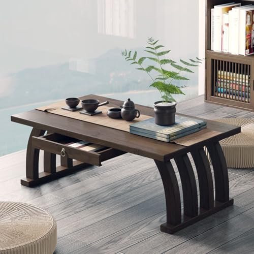 Table Basse, Tapis de Bambou Japonais pour la méditation et Le thé, Petit autel pour Le Salon, Assise au Sol, Tatami pour la Chambre