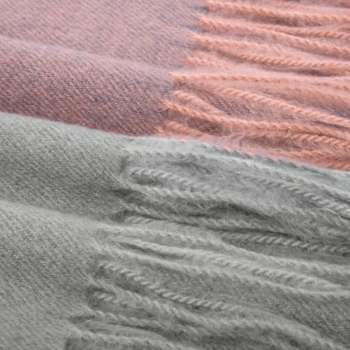 Womens Scarf Winter Blanket Cashmere Feel Large Scarves Thick Soft Warm Plaid Chunky Scarfs4