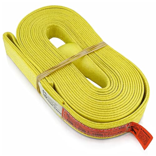 Sangle de levage pour charge lourde DD Sling en nylon torsadé 7,6 m