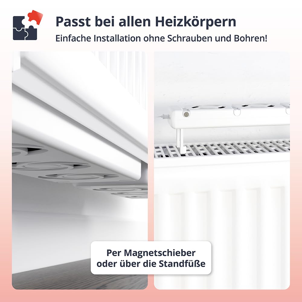 Clip'n'Heat Heizkörperventilator Single Set mit 1x Ventilator – Effizienter Lüfter für Heizkörper | Heizungsventilator zur Heizkostenersparnis | Heizkörperlüfter für gleichmäßige Wärmeverteilung