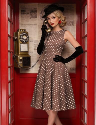 Image of Simple Flavor Women's Vintage Dress Sleeveless O-Neck Party Cocktail Dress