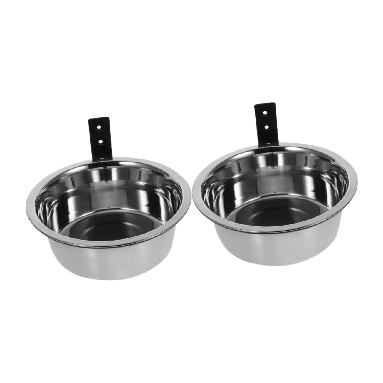 FONDOTIN Large Breed Dog Bowl Raised Dog Feeder Wall-Mounted Pet Dishes Stainless Steel Space-Saving Design