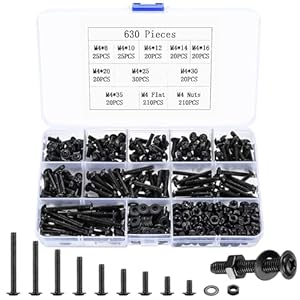 Szslmy 001-067 M4 Schrauben Muttern Set 630 Stück