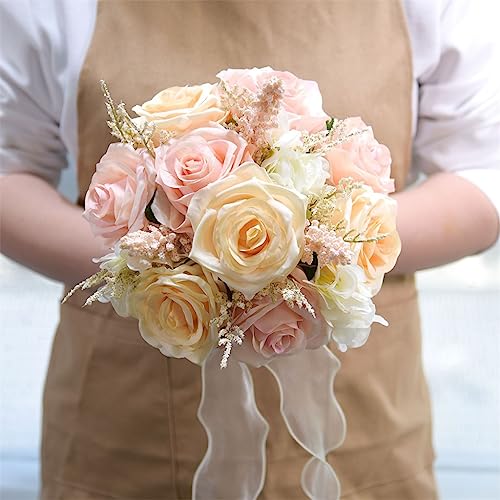 Fleurs artificielles de haute qualité pour mariée et maison - 6