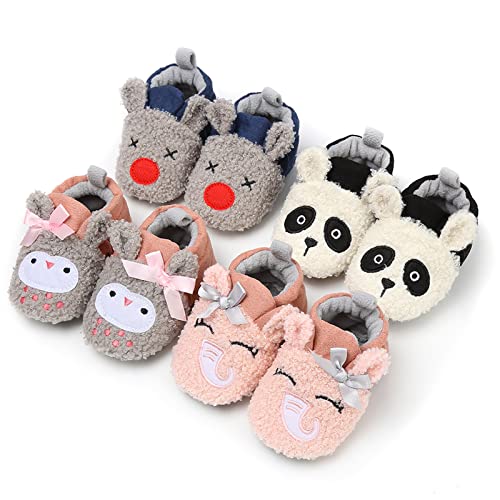 Baby Boys Girls Soft Plush Slippers Indoor Toddler Infant Warm Winter Cartoon Animal House Baby Christmas Shoes4