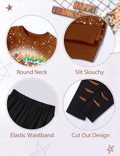 Image of Girls Clothes, Girls Outfits Tie Dye Sweatshirt Tops and Leggings Sweatpants 2 Piece Fall Winter Clothes Set 6-16T