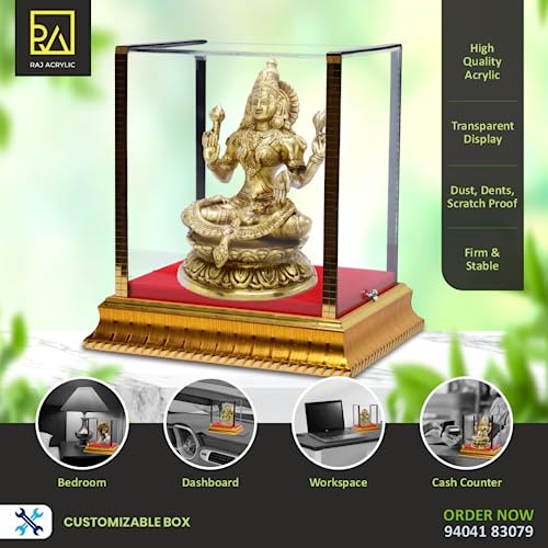 Image of Raj Acrylic God Idol Acrylic Square Transparent Box (Height- 7.62Cm, Length - 5.08Cm, Width - 5.08Cm)
