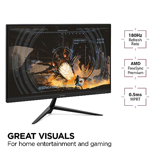 Image of ViewSonic VX2428 60.96Cm (24'') FHD Fast IPS 180Hz Gaming Monitor with 0.5ms, HDR10, AMD FreeSync, Premium AdaptiveSync, ClearMR for Clarity,104% sRGB, Tilt, 2X Speaker, Eye Care, 2xHDMI,DP