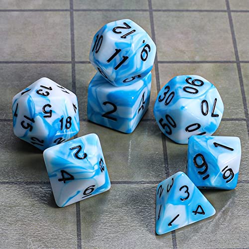 Image of CiaraQ 7pcs Polyhedral Dice Set for Dungeon and Dragons MTG Table Games