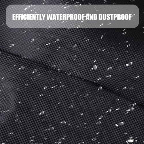 NQEUEPN 58x52x33'' Snow Blower Cover, Black Snow Thrower Cover 600D Oxford Cloth Waterproof Heavy Duty Snow Blower Protection Shield for Snowblower Lawn Mower, with Drawstring & Windproof Buckle - Image 3
