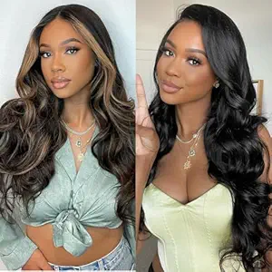 1b/27 Body Wave Lace Front Wigs Human Hair 24 Inch+13x6 Body Wave Lace Front Wigs 30 Inch