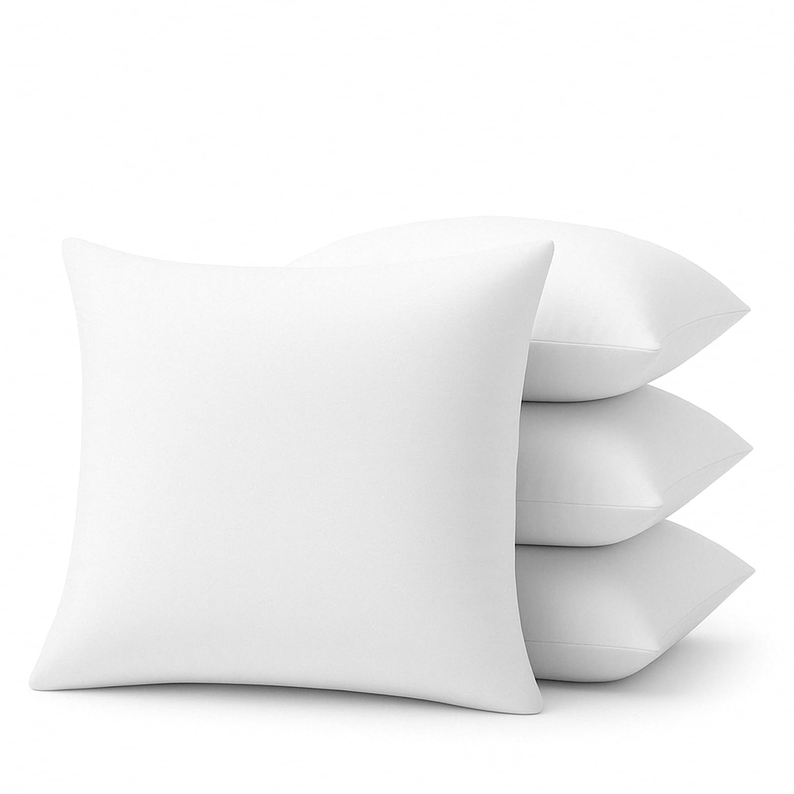 ForenTex Relleno Cojín 45x45 cm (Pack de 4), Fibra Virgen Siliconada Hipoalergénica, con Cremallera Ajustable – Almohadas Suaves para Sofá, Cama y Fundas Decorativas – Alta Recuperación y Confort