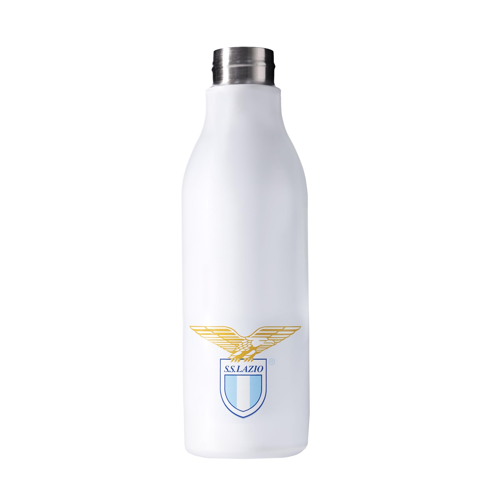Only4fan S.r.l. Ss Lazio Trinkflasche/Thermosflasche mit Zugband, offizielles Produkt, Unisex, Erwachsene, weiß, einzigartig