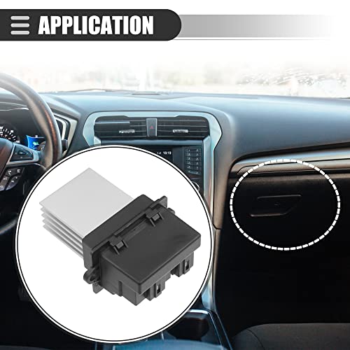 Image of Motoforti Car Heater Blower Motor Resistor, HVAC Blower Motor Resistor, for Dodge Grand Caravan 2001-2005, Metal Plastic, 4885482AC, Black Silver Tone