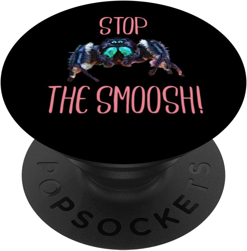 Cute Jumping Spider Stop The Smoosh! Fuzzy Spood Pet Spooder PopSockets ...