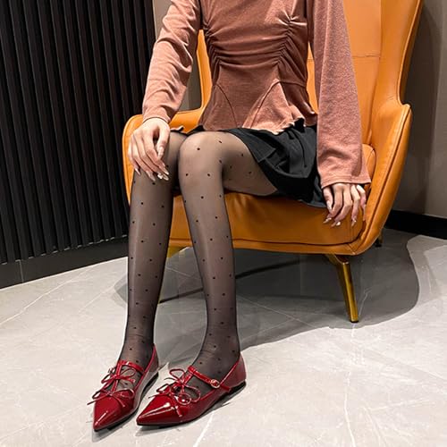 Women's Patent Leather Fashion Mary Jane Flats Pointed Closed Toe Ankle Strap Dress Shoes Double Bowknot Party Prom Flat Pumps4