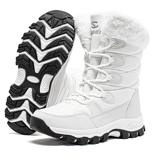 Image of HOBIBEAR Kids Winter Snow Boots Waterproof Outdoor Warm Faux Fur Lined Shoes