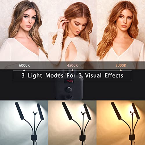 Aro-de-luz-LED-Lash-Light-Kit-Energy-Saving-5400-Lumens-Bright-3-Color-Modeswith-Adjustable-Tripod-Phone-Holder-Suitable-for-Make-Up-Artist-Photography-Video-Recording-Live-Streaming