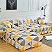 Stretch Sektional Couch Abdeckung,Sektional Slipcover L Form,Moderne einfache Chaise Lounge Couch Abdeckung 3 Sitzer - Nicht-Rutschen Reversible Staubdicht L-förmige Möbel Protec-E Sofa 4 seater(235~3