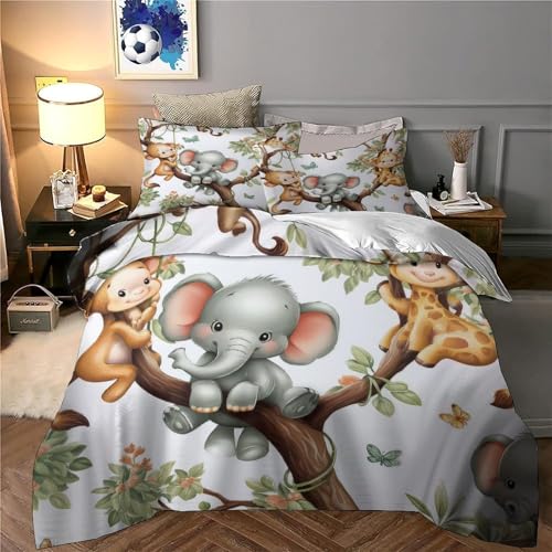 Housse de couette animée 3D Super King en microfibre premium lavable à éclair caché