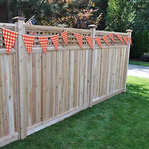 Red Checkered Banner 100’ Feet Long | Gingham Pennant Flags | Red And White Checkered Pennant Banner | Carnival, Picnic, Party Red Checkered Flags | By Anapoliz #TOP3