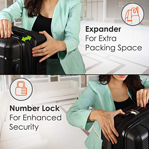 Image of AGARO Venue Hard-Sided Polypropylene Check-in Luggage (20 Inch Suitcase) Black