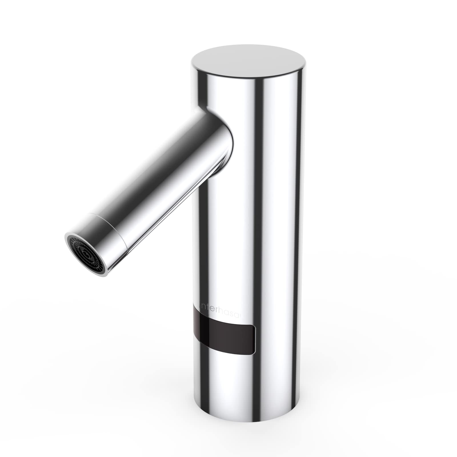 interhasa! Touchless Bathroom Faucet Chrome Automatic Bathroom Sink Faucet with Hole Cover Plate, Hands Free Bathroom Water Tap with Control Box (IT2010 Faucet with Tempureture Mixer Set)