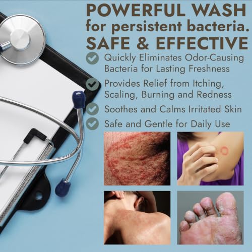 Image of Antibacterial Body Wash for Back Acne, Body Odor & Skin Irritation 16 oz