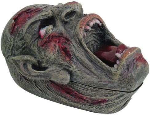 Pacific Giftware PTC Screaming Zombie Skull Jewelry/Trinket Box with Lid Figurine