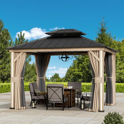 Big Leaf 10' x 12' Hardtop Gazebo with LED Strip