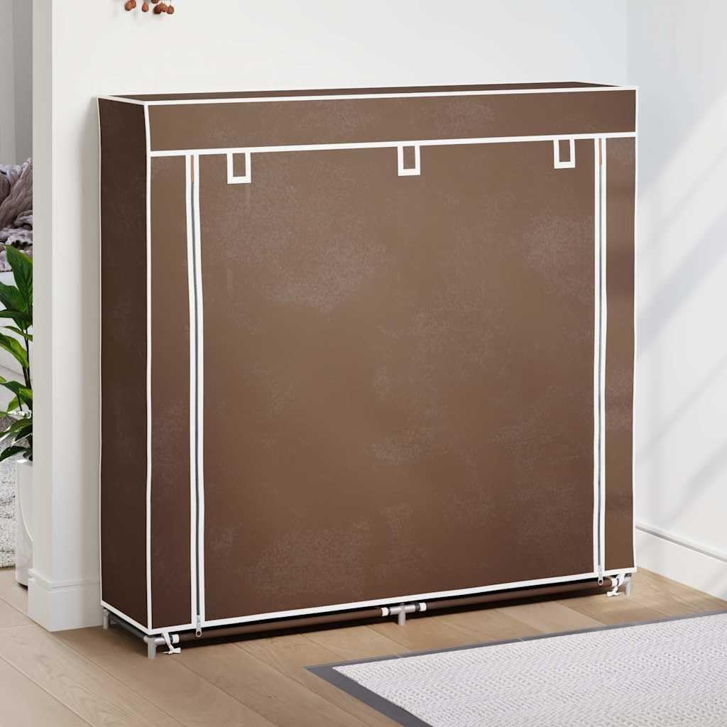 Zapatero XXL con cubierta de fieltro, 5 niveles, doble zapatero de tela, para 30 pares de zapatos, sistema de estantería, armario organizador para pasillo y vestidor, 115 x 28 x 110 cm