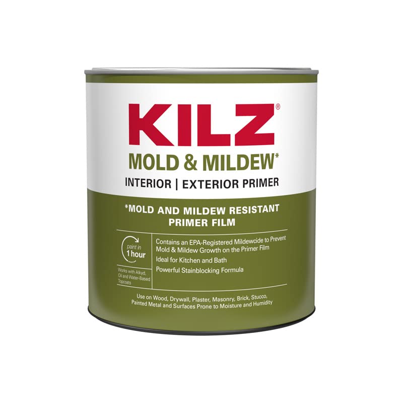 Mold & Mildew Primer Sealer & Stain Blocker, Interior & Exterior, 1-Qt.
