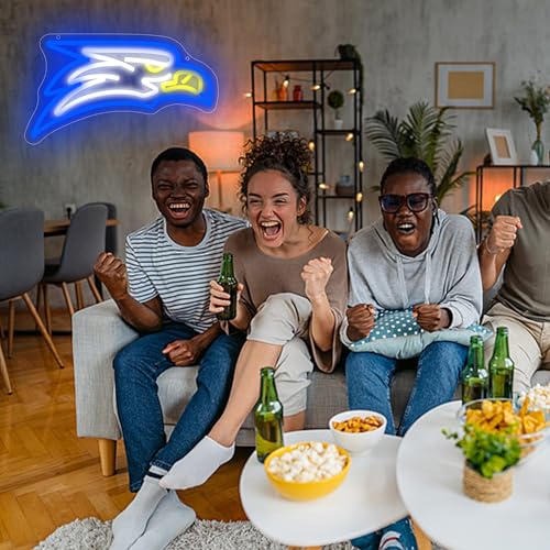Image of University Neon Sign for Wall Decor University Football Team Logo Led Neon Sign for Man Cave Birthday Gifts for Fans Dimmable Led Neon Light for Party Club Bar Dorm Decor Size14.1 * 7.9In(P154)