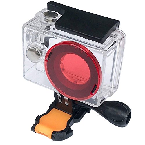 VVHOOY Waterproof Case Dive Housing Protective Underwater Dive Case Shell with 3 Pack Red Filter Compatible with AKASO EK7000/EKEN H9R/REMALI/FITFORT/DROGRACE WP350 Action Camera