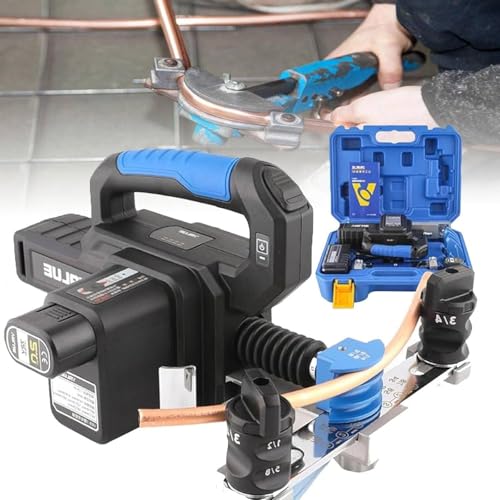 Curvatubi elettrico, kit idraulico per tubi in rame morbido, funzionamento a batteria al litio, ideale per una piegatura efficiente di tubi idraulici in rame