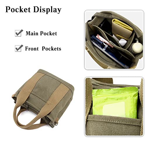 Bolso Tote de lona para mujer pequeño satchel casual miniatura 5