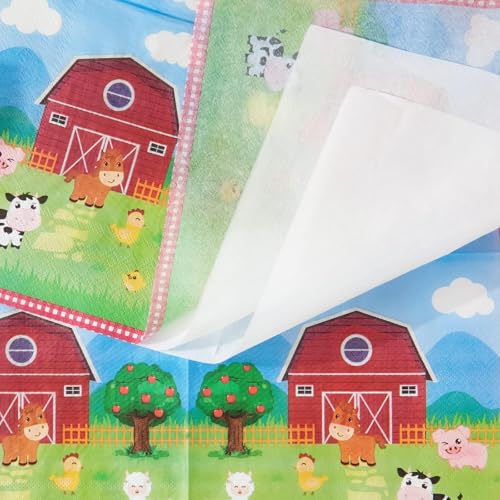 Décorations de ferme pour anniversaire | Table propre et zéro vaisselle