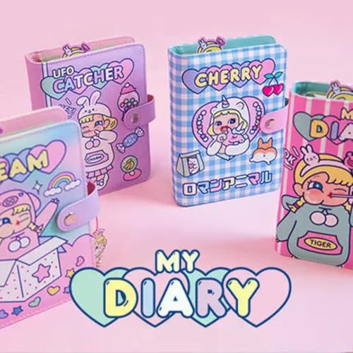 カワイイa6バインダーノートブックとジャーナル 女の子のためのかわいいスパイラルノートブック アジェンダ プランナー 韓国のハンドブック 6つのリングメモ帳 - 色: H1