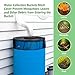Tryly 2Pcs Mesh Cover for Rain Barrels, Pop Up Rain Barrel Net Cover with Drawstring, Water Collection Buckets Cover, Rain Barrel Netting Screen to Block Leaves and Debris Falling in (24.8inch)
