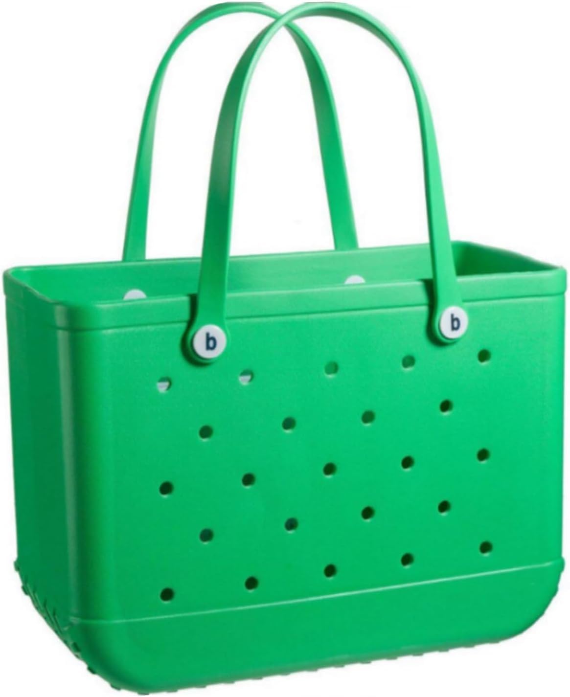Sac De Plage en Caoutchouc,Sac De Rangement De Plage en Caoutchouc Imperméable,Sac Fourre-Tout en Caoutchouc,Sac Fourre-Tout De Plage étanche GRA Hole pour Piscine, Emerald Green, 37 * 31 * 13cm