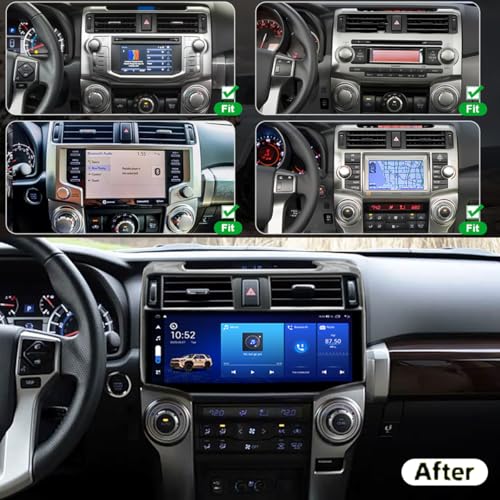 Image of 6GB+64GB,Android 14 Upgrade Car Radio for Toyota 4Runner 2010-2022,4Runner Stereo with Wireless Carplay & Android Auto, Bluetooth 5.2 QLED DSP EQ GPS 4G LTE SWC Retain OEM Stlye (Silver)